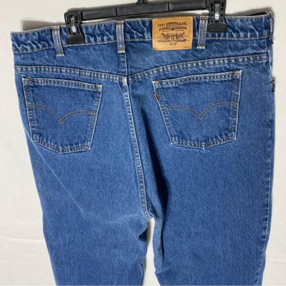 Vintage Levi’s Orange Tab 619 Med Wash Straight Leg Jeans 40 - Picture 13 of 16